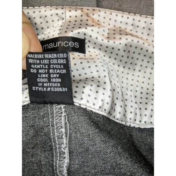 Maurices Pencil Skirt Size 1/2 Gray Modest Straight Juniors - Picture 4 of 6